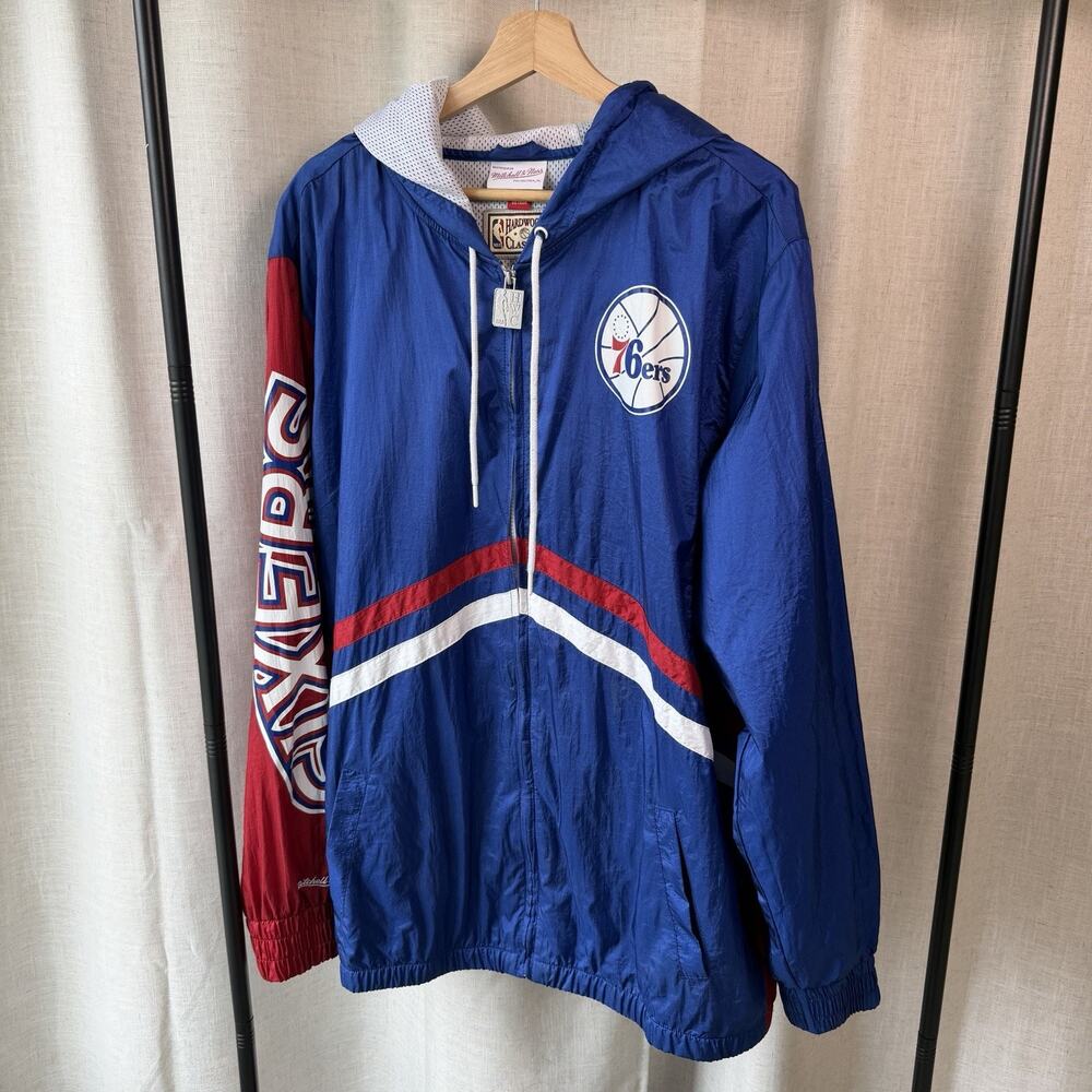 Mitchell & Ness 76ers Hardwood Classics Windbreaker Jacket XL